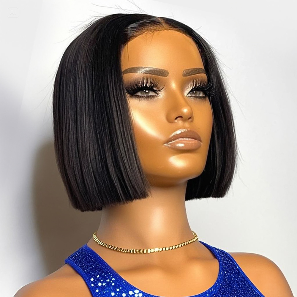 Eyelash Extension Natural Look - Wig Bob Pendek Lurus 250% Density