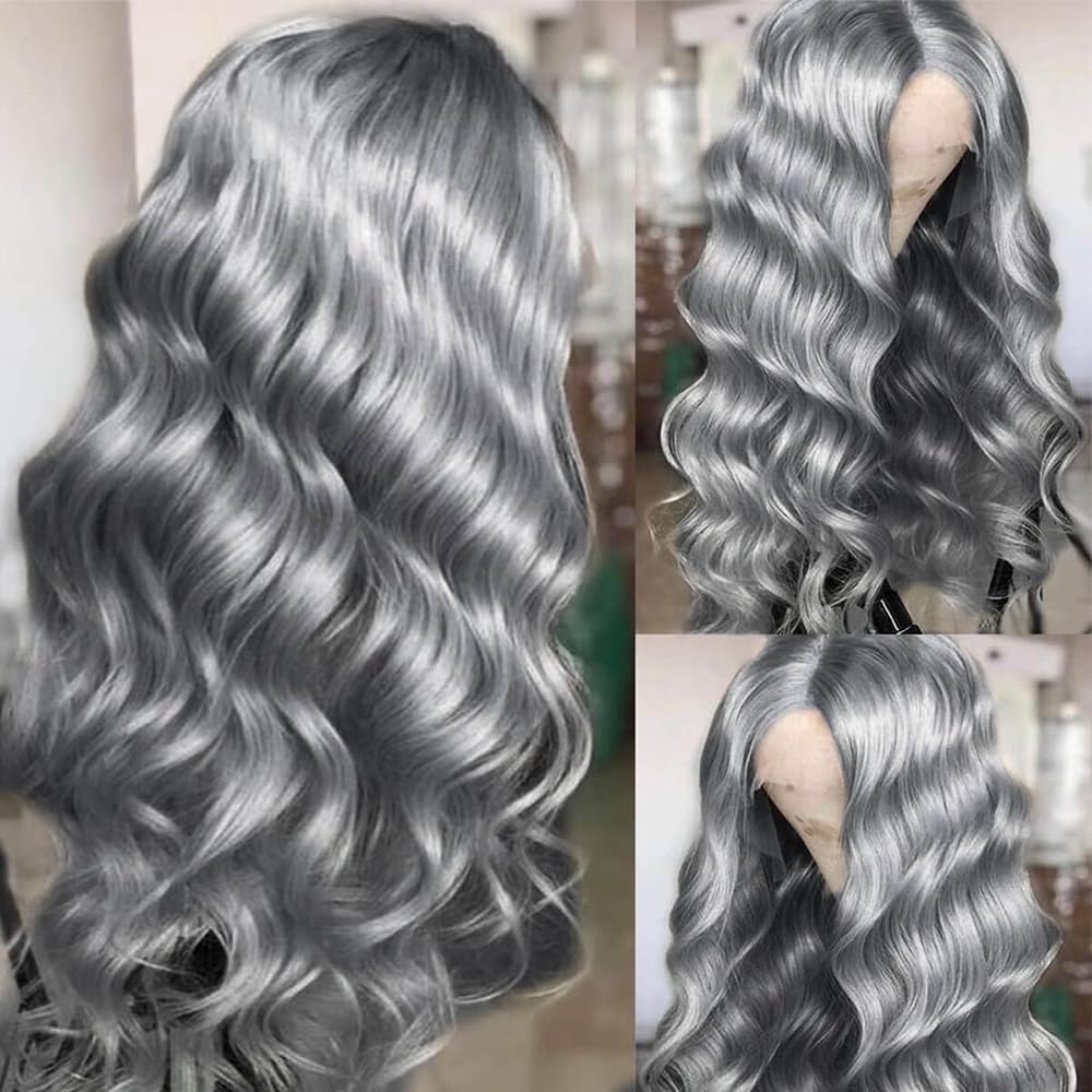 Wig Renda Depan 13X4 Abu-abu P - Eyelash Extension Natural Look ulasan dan harga